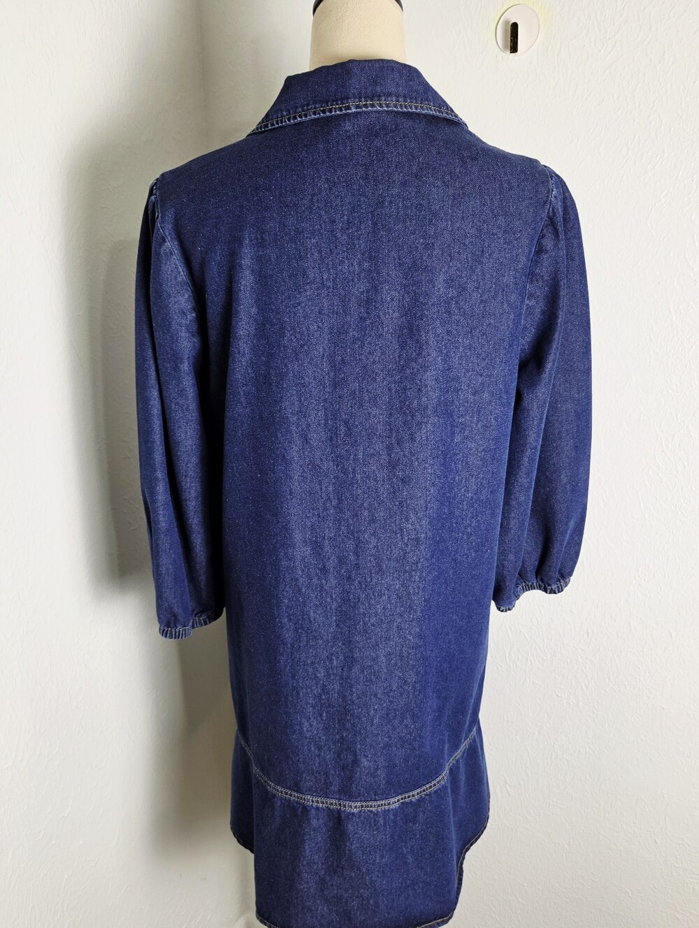 Dokotoo Denim Mini-Dress with Pocket on Front, Size Medium - Picture 7 of 11